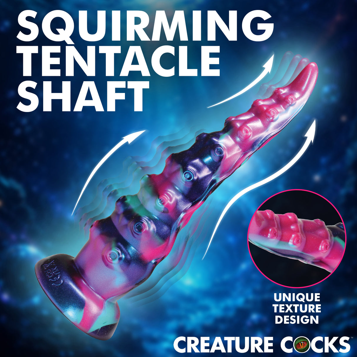 Tenta-Squirm Squirming & Vibrating Tentacle Silicone Dildo