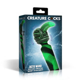 Octo Wand Silicone Vibrating Wand With Attachment packaging featuring unique design and versatility.
