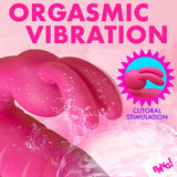Thrusting Silicone Rabbit Vibrator Pink with orgasmic vibration and clitoral stimulation features.