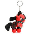 Scarlett Chainheart Bondage Pony Keychain Red featuring a plush pony in bondage attire with chains and wings.