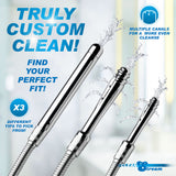 Three custom tips for the CleanStream Ultimate Shower Enema Set with water spray for efficient cleansing.