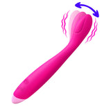 Bang Flexible Silicone G-Spot Vibrator Pink showcasing its ergonomic design and flexibility for targeted pleasure.