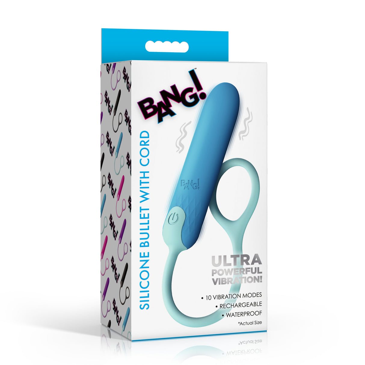 Bang Silicone Bullet with Cord Blue