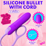 Bang Silicone Bullet with Cord Purple - Image 3