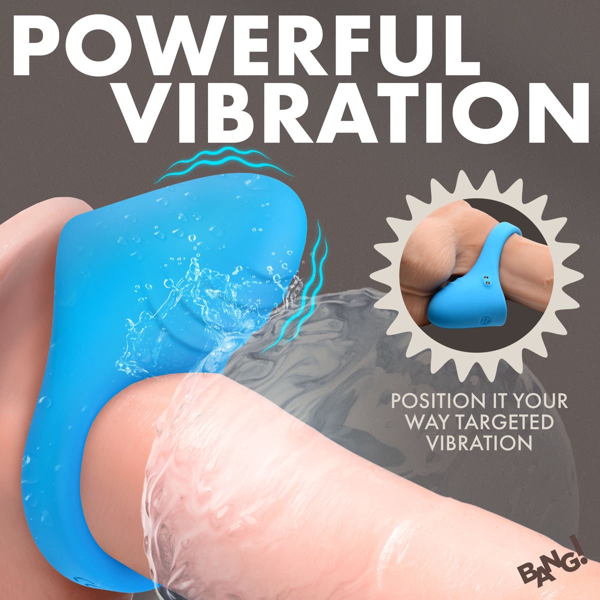 Bang Vibrating Silicone C-Ring Black showcasing powerful vibration features for enhanced pleasure.