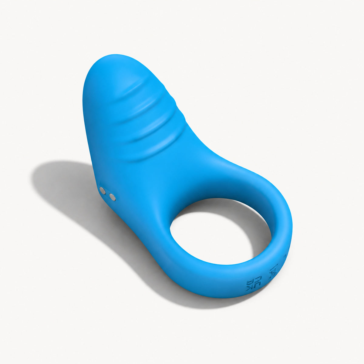 Bang Vibrating Silicone C-Ring Black, a stretchy cock ring with ribbed texture for shared pleasure.