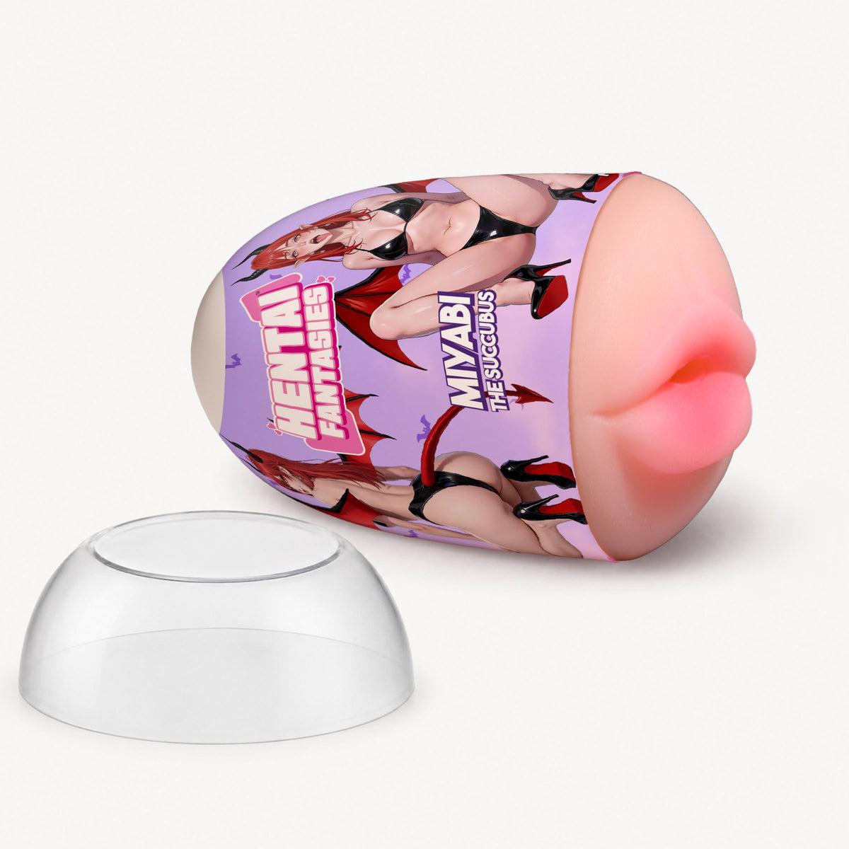 Miyabi the Succubus Mouth Egg Masturbator from Hentai Fantasies, featuring a soft sleeve for focused stimulation.