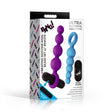 Bang Vibrating Silicone Anal Beads Set with Remote packaging featuring purple and blue anal beads with remote control.