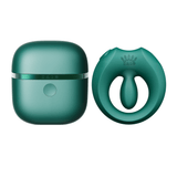 ZALO Apis Vibrating Couples Ring Turquoise Green in modern design with storage case.
