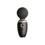 ZALO AVA app-controlled black smart wand massager with DirectPower 2.0 and heating function, luxurious dual-layer silicone head