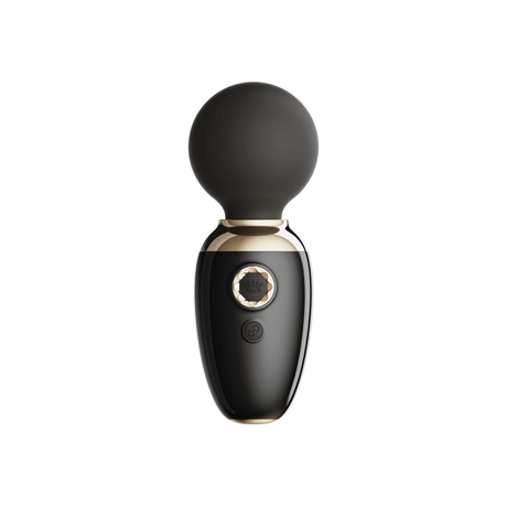 ZALO AVA app-controlled black smart wand massager with DirectPower 2.0 and heating function, luxurious dual-layer silicone head