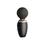 ZALO AVA black app-controlled smart wand massager with DirectPower 2.0 technology and heating function, smooth dual-layer silicone head.