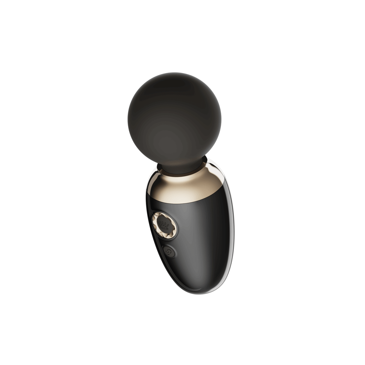 ZALO's AVA app-controlled black smart wand massager with DirectPower 2.0 technology and heating function, elegant pearlescent handle.