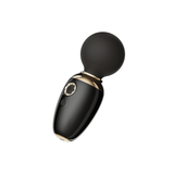 ZALO's AVA black smart wand massager with DirectPower 2.0 and heating function, featuring a luxurious dual-layer silicone head.