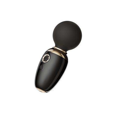 ZALO's AVA black smart wand massager with DirectPower 2.0 and heating function, featuring a luxurious dual-layer silicone head.