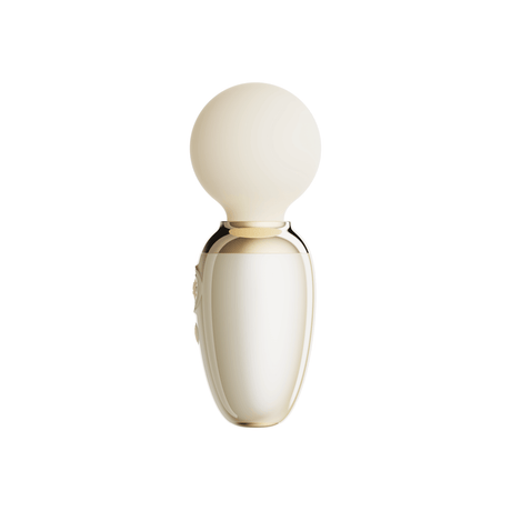 ZALO's AVA White Smart Wand Massager with Heating, DirectPower 2.0 technology, and elegant pearlescent handle.