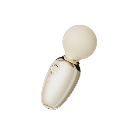 ZALO's AVA white smart wand massager with DirectPower 2.0, heating function, and dual-layer silicone head for full-body massage.