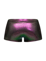 Hocus Pocus Uplift Short X-Large Purple featuring multi-chrome fabric, no-roll waistband, and stylish design.