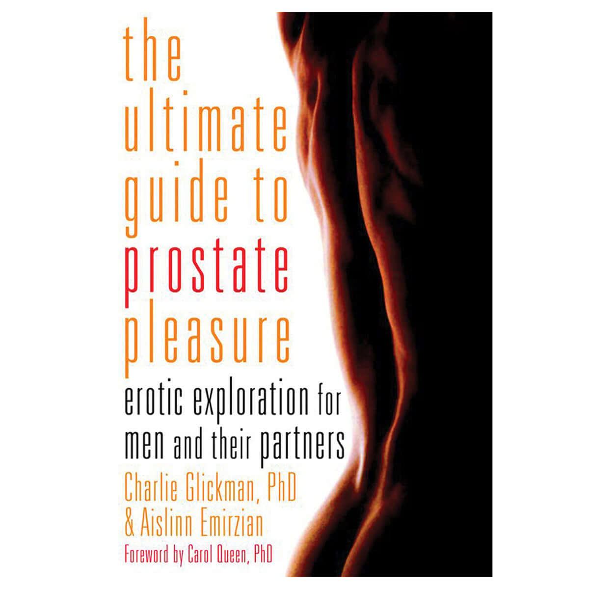 The Ultimate Guide to Prostate Pleasure book cover showcasing erotic exploration for men and their partners.