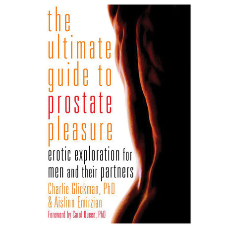 The Ultimate Guide to Prostate Pleasure book cover showcasing erotic exploration for men and their partners.