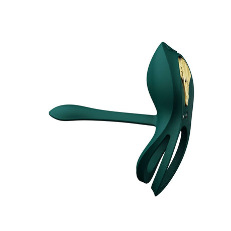 ZALO Bayek Turquoise Green vibrating couples ring with ergonomic design and sleek silicone finish, part of the Legend Series.