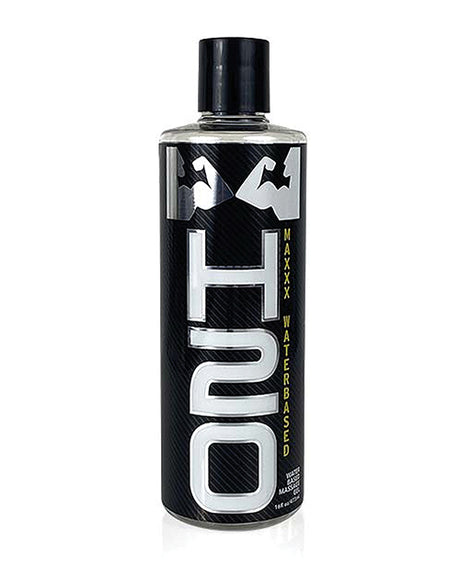 Elbow Grease H2O MAXXX Water Based Lubricant 16 Oz bottle with sleek design and clear label.