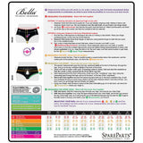 SpareParts Bella Cleavage Booty Short Harness Black Size 4XL
