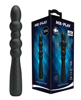 Pretty Love Mr Play Vibrating Anal Plug next to its packaging, showcasing its sleek design and powerful features.