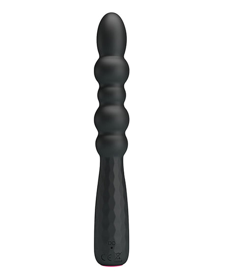 Pretty Love Mr Play Vibrating Anal Plug shown from the front, featuring a sleek design with multiple stimulation beads.