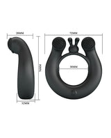 Pretty Love Vibrating Penis Ring Dahlia dimensions and design features.