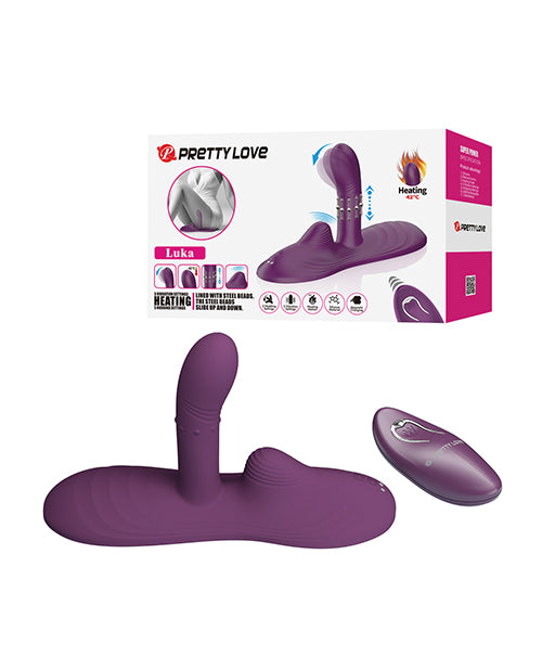 Pretty Love Remote Controlled Vibe Pad Luka Purple with remote, designed for clitoral stimulation and relaxation.