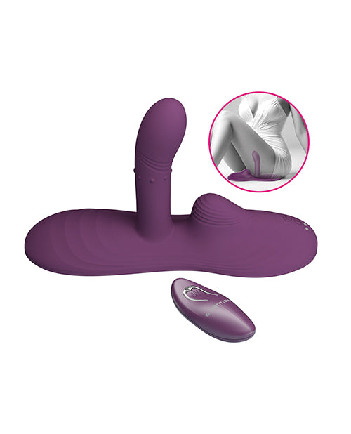 Pretty Love Remote Controlled Vibe Pad Luka Purple vibrator with remote control, featuring a unique pad shape design.