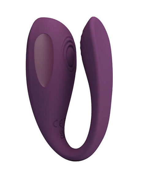 Pretty Love Aari Thumping Dual Vibrator Purple side view showcasing its unique design and features.