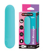 Pretty Love Stefan Mini Massager Bullet Aqua packaging and product, featuring a vibrant aqua color and USB charging.