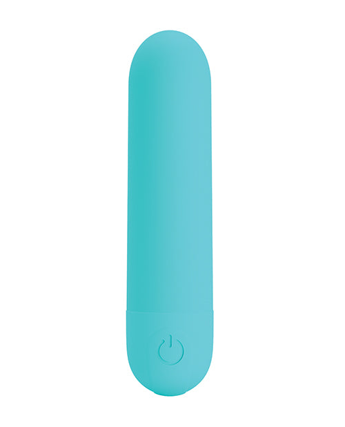 Pretty Love Stefan Mini Massager Bullet Aqua in aqua blue color, offering powerful vibration for pleasure.
