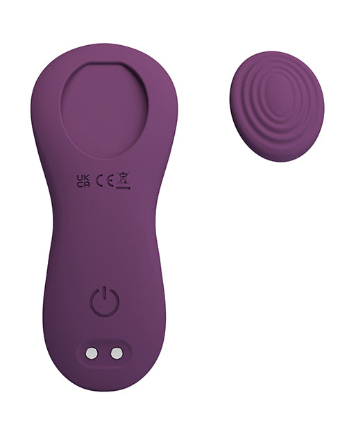 Pretty Love Mane Magnetic App-Controlled Panty Vibe Purple, sleek design with dual motors for pleasure.