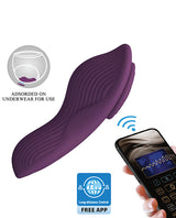 Pretty Love Mane Magnetic App-Controlled Panty Vibe Purple with wireless app control and sleek design for pleasure.