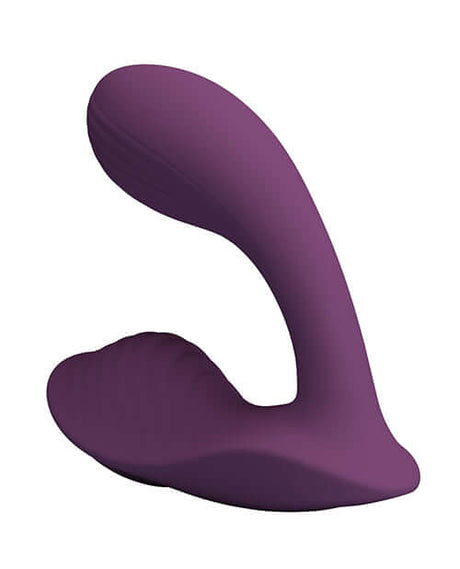 Pretty Love Franz Magnetic App-Controlled Panty Vibe Purple, sleek vibrator designed for dual pleasure and fantasies.