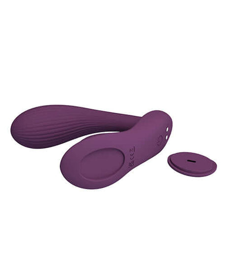 Pretty Love Franz Magnetic App-Controlled Panty Vibe Purple vibrator design with dual motors for pleasure.
