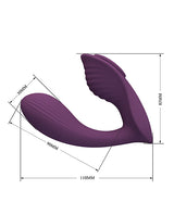 Pretty Love Franz Magnetic App-Controlled Panty Vibe Purple dimensions and design specifications.