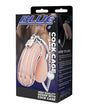 Blue Line Cock Cage with Anal Stimulator Silver product packaging showcasing high-quality design and features.
