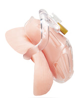 Blue Line 2 Inch Acrylic See Thru Chastity Cock Cage designed for male chastity play, featuring a sleek see-through design.