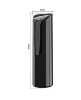 Pretty Love Automatic Masturbator Larissa side view with measurements, sleek black design for intense pleasure.