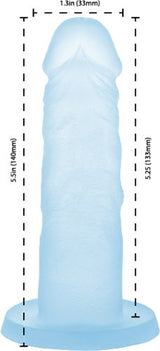 Addiction Cocktails 5.5 Inch Silicone Dong Blue Lagoon dimensions in a smooth blue design for versatile play.