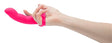 Simple and Pure Extra Touch Finger Dong Pink on a hand, enhancing sensation and precision for intimate exploration.