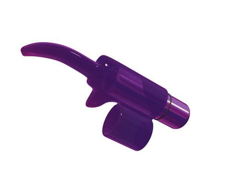 Tingling Tongue Purple Waterproof Finger Vibrator showcasing its soft, flickering tongue-shaped tip for ultimate pleasure.