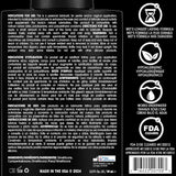 Wet Platinum Luxury Silicone Lubricant 3.1 Oz product label with usage instructions and ingredients information.