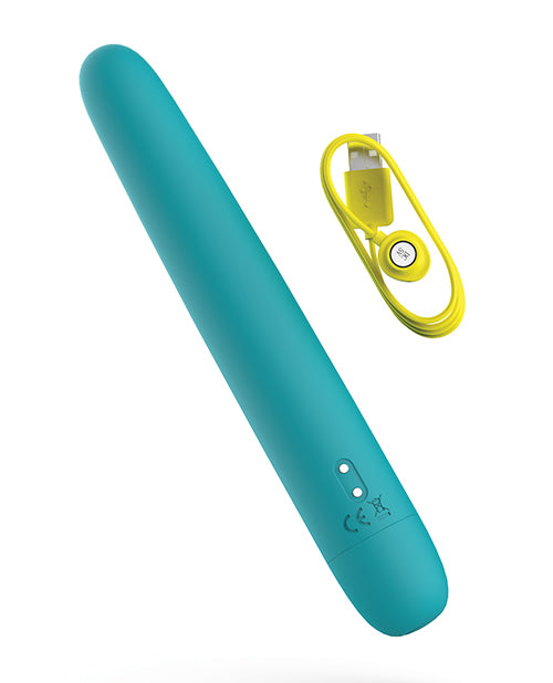 Bgood Infinite Deluxe Vibrator Sea Foam with USB charging cable for versatile pleasure.