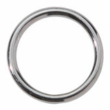Spartacus 1-1/4 Inch Metal Cock Ring Nickel Silver showing a shiny, durable metal design for enhanced performance.