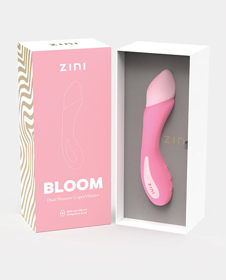 Zini Bloom Cherry Blossom G-Spot Vibrator in elegant packaging, showcasing dual pleasure design for versatile stimulation.